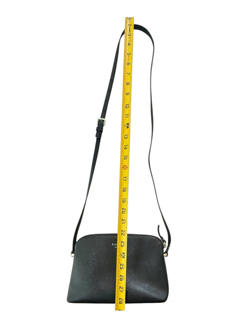 Kate Spade New York Black Textured Crossbody Bag Polka Dot - Picture 9 of 12